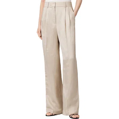 Allsaints Helena Pleated Pants In Neutral