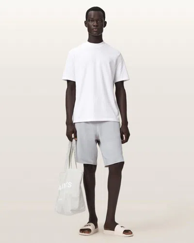 Allsaints Helix Cotton Blend Sweat Shorts In Gray