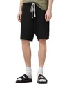 Allsaints Helix Straight Fit Cotton Blend Sweat Shorts In Jet Black