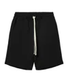 Allsaints Helix Straight Fit Cotton Blend Sweat Shorts In Black