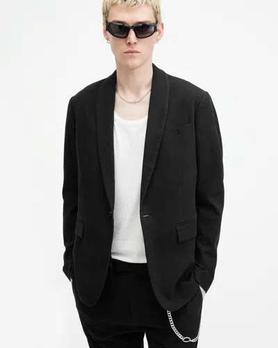 Allsaints Heron Slim Fit Blazer In Black