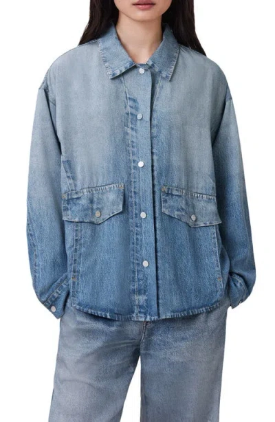 ALLSAINTS ALLSAINTS HETTIE HIGH-LOW DENIM SHACKET