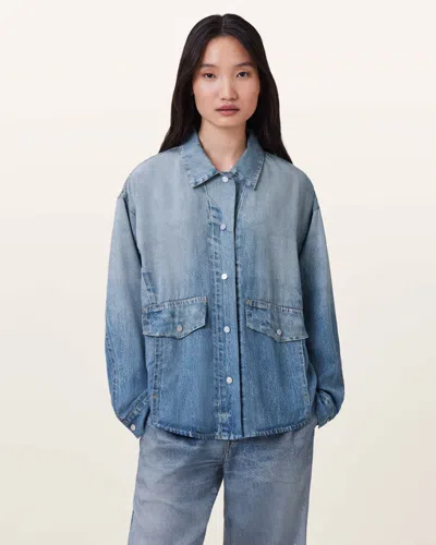 Allsaints Hettie Oversized Denim Shacket