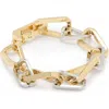 Shop Allsaints Hex Chain Bracelet In Two Tone