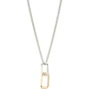 Allsaints Hex Charm Pendant Necklace In Two Tone