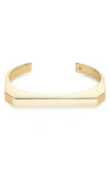 Allsaints Hex Cuff Bracelet In Gold