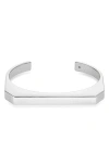 Allsaints Hex Cuff Bracelet In Rhodium