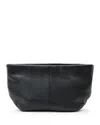 Allsaints Hex Grain E/w Leather Pouch In Black