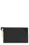 Allsaints Womens Black Hex Leather Card Holder In Black