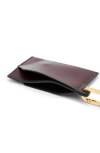 Allsaints Hex Leather Cardholder In Burnt Red