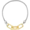 Allsaints Hex Link Snake Chain Bracelet In Multi