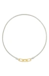 Allsaints Hex Link Snake Chain Collar Necklace In Multi