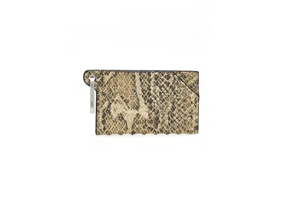 Allsaints Hex Snake Cardholder Wallet Handbags Desert White: One Size