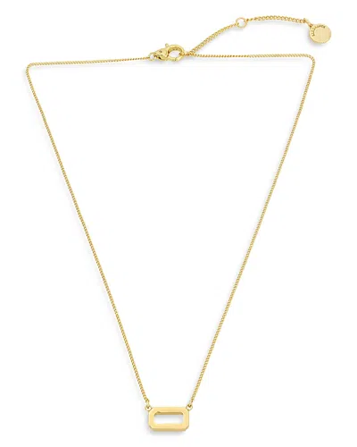 Allsaints Hexagon Pendant Necklace In Gold