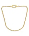 Allsaints Hexagonal Pendant Collar Necklace In Gold