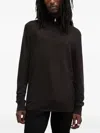 Allsaints Kilburn Funnel Neck Quarter Zip Sweater In Brown