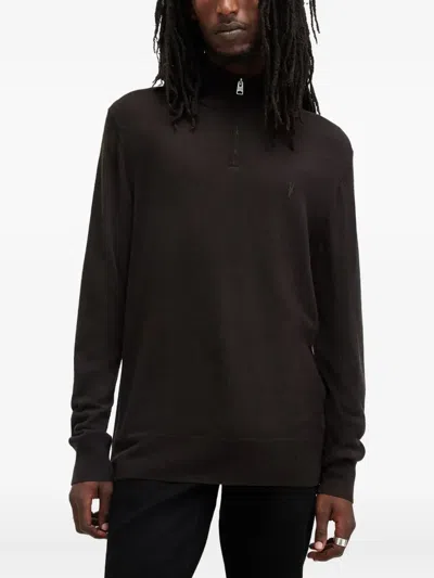 ALLSAINTS HIGH-NECK ZIP-UP SWEATER