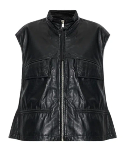 Allsaints High-necked Vest In Black