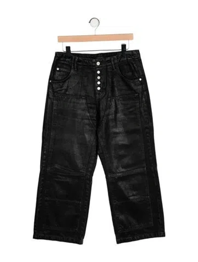 Pre-owned Allsaints High-rise Wide Leg Jeans In Black