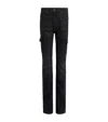 Allsaints Hollis Cargo Bootcut Jeans In Washed Black In Black