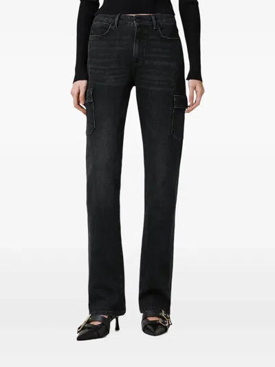 Allsaints Hollis Cargo-pocket Jeans In Black