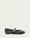 Allsaints Leather Holly Stud Ballet Flats In Black