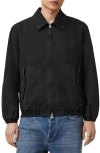 Allsaints Holman Ramskull Cropped Jacket In Black