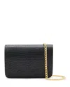 Allsaints Honore Grained Card Holder Crossbody In Black
