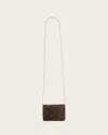 Allsaints Honore Leopard Print Suede Crossbody Bag In Brown