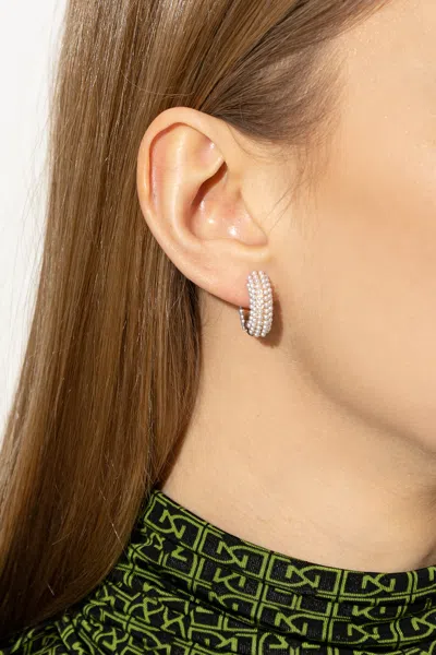 Allsaints Hoop Earrings In White