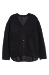 Allsaints Hopper Cardigan With Quilted Lining In Black