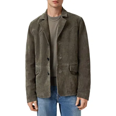 ALLSAINTS ALLSAINTS HORNETT SINGLE BREASTED SUEDE BLAZER