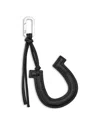 Allsaints Leather Horseshoe Keyring In Black