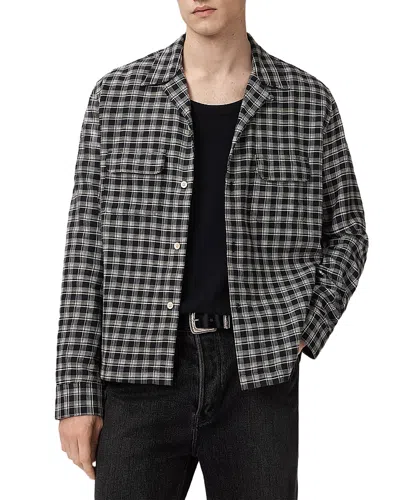 Allsaints Horton Button Down Shirt In Black