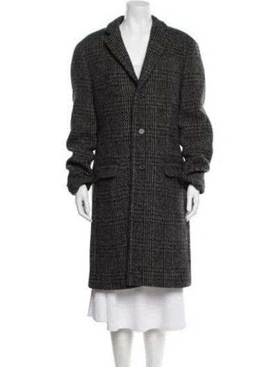 Pre-owned Allsaints Houndstooth Print Evening Jacket In Black