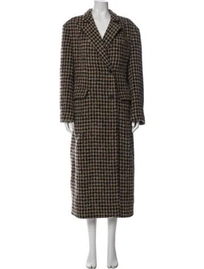 Pre-owned Allsaints Houndstooth Print Peacoat