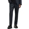 Allsaints Howling Stripe Slim Fit Pants In Blue