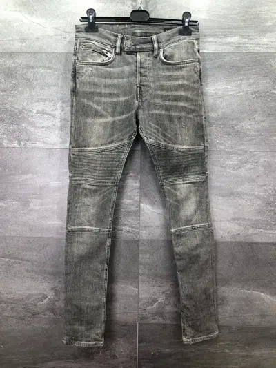 Pre-owned Allsaints Hoxley Jeans Skinny Denim Pants In Grey
