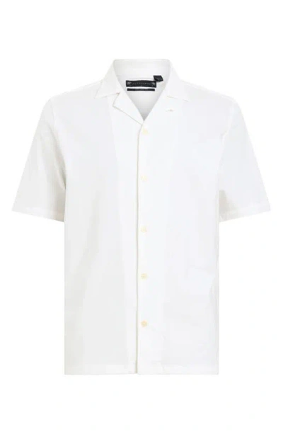 Allsaints Hudson Camp Shirt In Cliff White