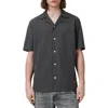 Allsaints Hudson Camp Shirt In Gray