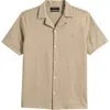 Allsaints Hudson Camp Shirt In Pebble Brown