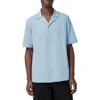 Allsaints Hudson Short Sleeve Button Down Shirt In Static Blue