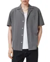 Allsaints Hudson Short Sleeve Button Down Shirt In Iron Grey