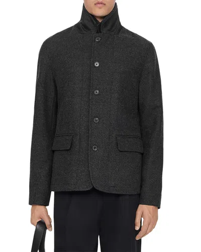 Allsaints Hyde Wool & Cotton Jacket In Black