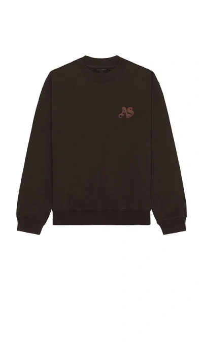 Allsaints Icon Crew Neck Sweatshirt In Brown