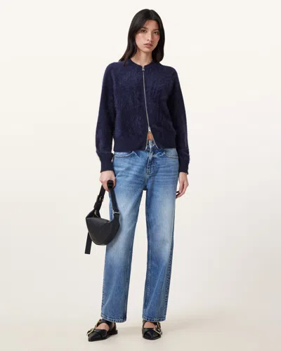Allsaints Ida Straight Leg Jeans In Mid Indigo
