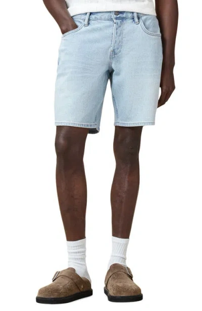 Allsaints Iggy Slim Fit Denim Shorts In Blue