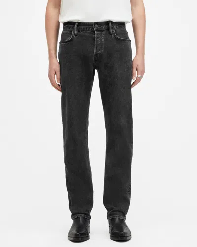 Allsaints Iggy Slim Fit Stretch Denim Jeans In Washed Black