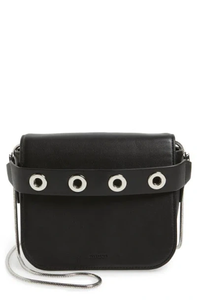 Allsaints 'ikuya' Leather Clutch In Black