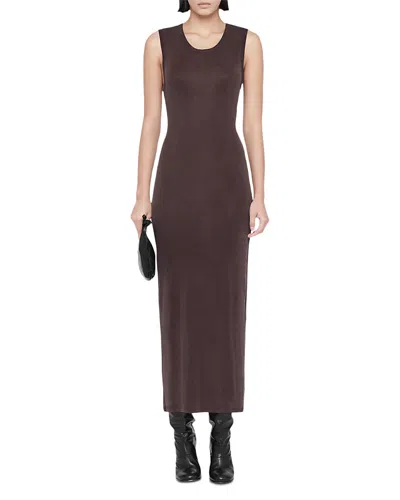Allsaints Ilia Slim Fit Midi Dress In Brown